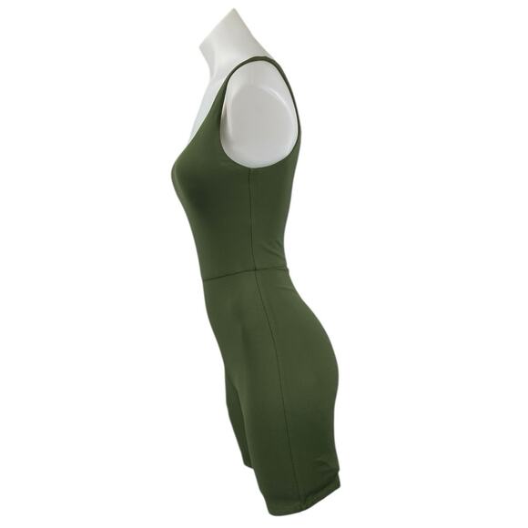 Aritzia Babaton Womens Olive Green Sleeveless Square Neck Jumpsuit Romper Sz S - Picture 2 of 5